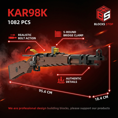 BlocksStop™ Functional Kar98K 1000+ PCS